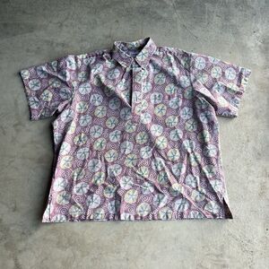 Vintage Reyn Spooner Reverse Print Sand Dollar Shirt Hawaiian Aloha XXL